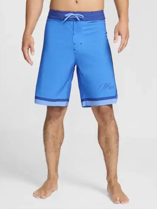 Nike Other - Nike Swim Size 30 Fadeaway Poole 9â Board Shorts Blue No Liner Drawstring Logo